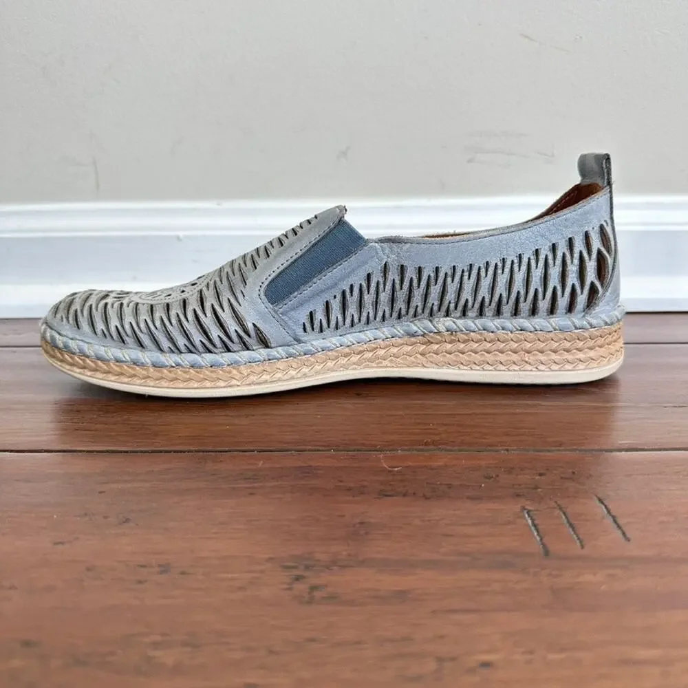 Spring Step Womens Sz 40 EU 9.5 US Newday Slip-On Shoe Leather Flats Blue - Picture 6 of 13